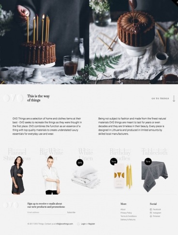 eCommerce website: OVO Things