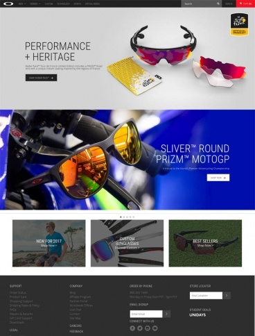 eCommerce website: Oakley
