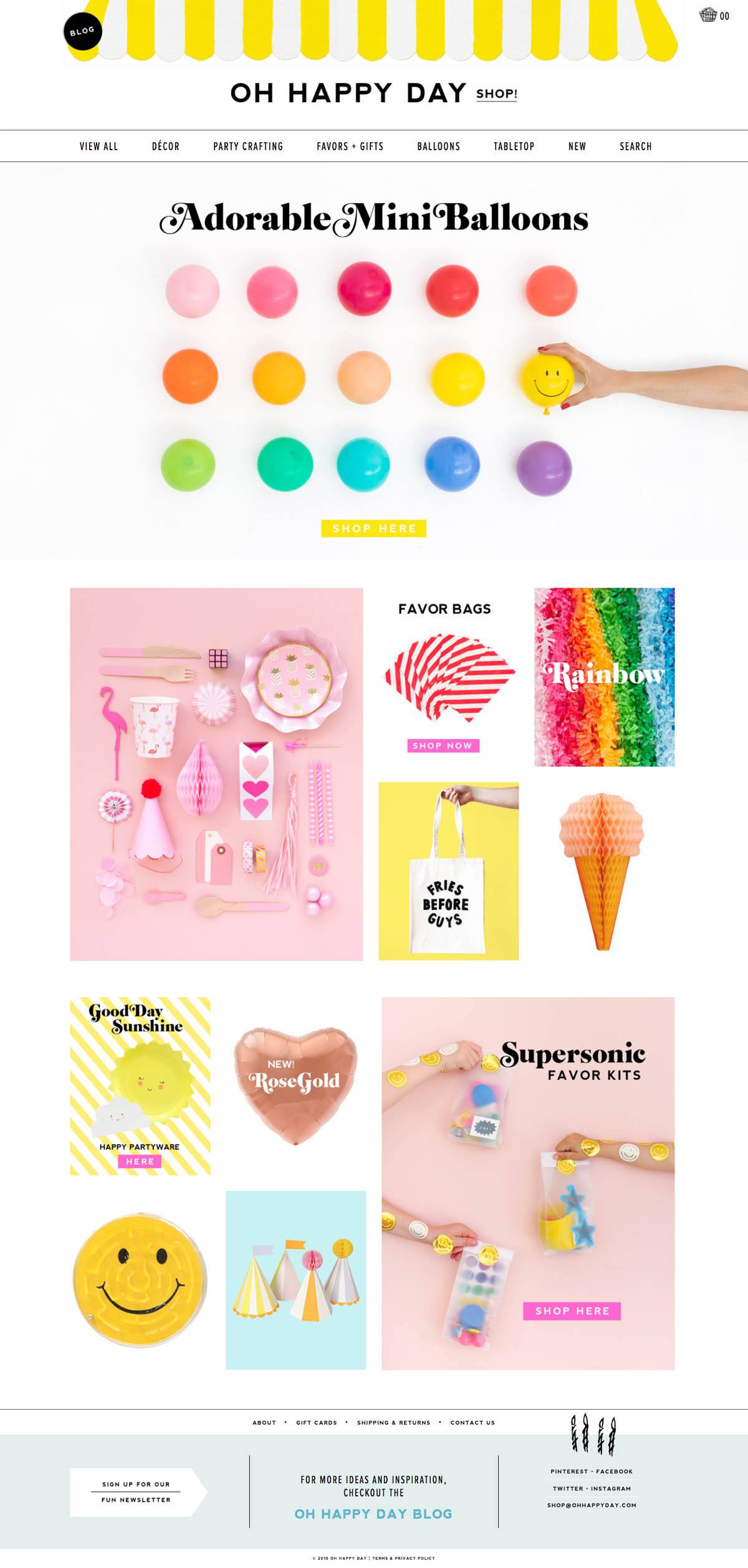 eCommerce website: Oh Happy Day