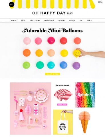eCommerce website: Oh Happy Day