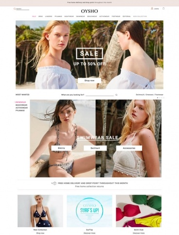 eCommerce website: Oysho