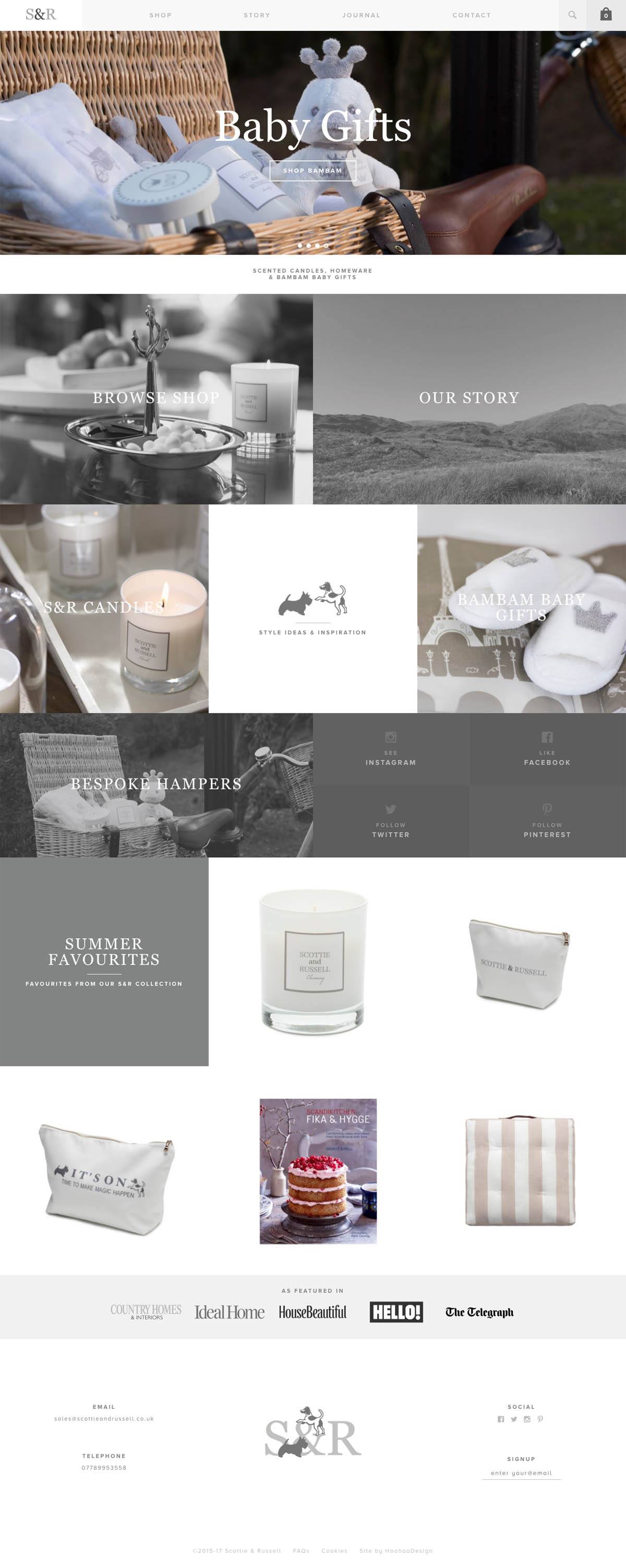 eCommerce website: Scottie and Russell