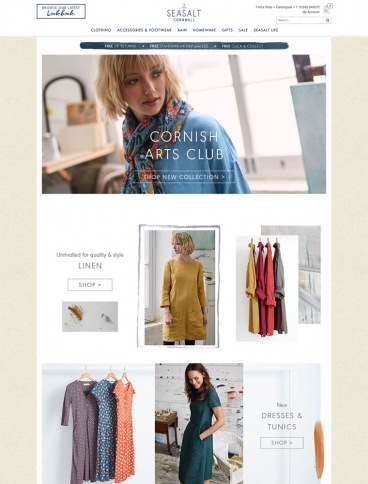 eCommerce website: Seasalt Cornwall