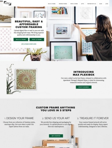 eCommerce website: Simply Framed