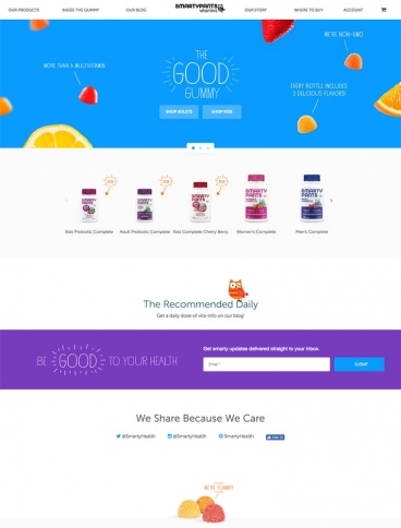 eCommerce website: SmartyPants Vitamins