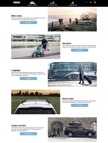 eCommerce website: Thule