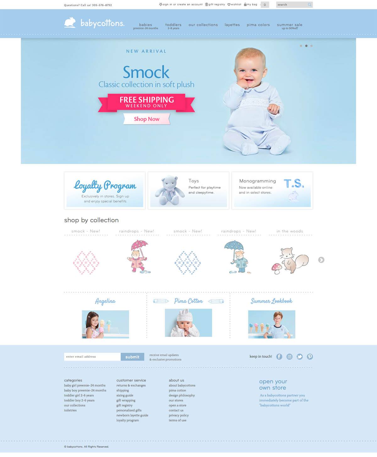 eCommerce website: babycottons