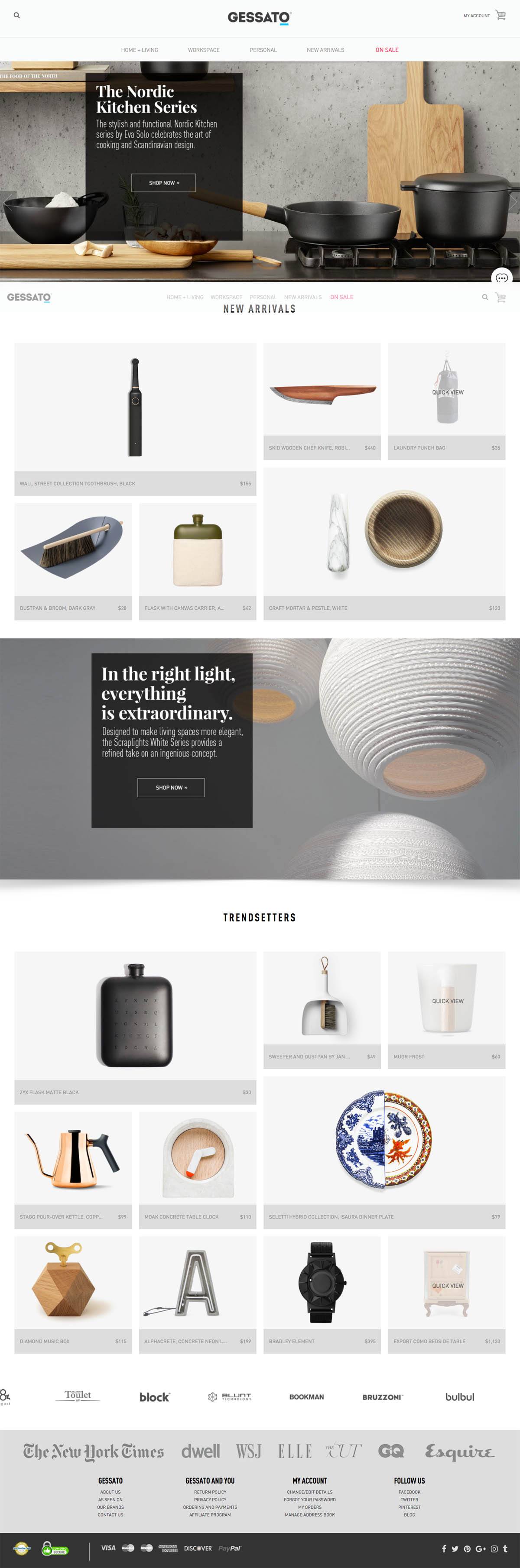 eCommerce website: Gessato