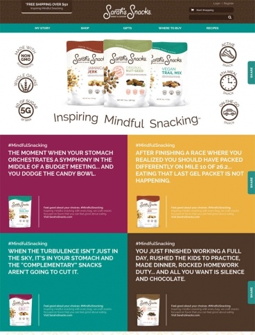 eCommerce website: Sarah’s Snacks