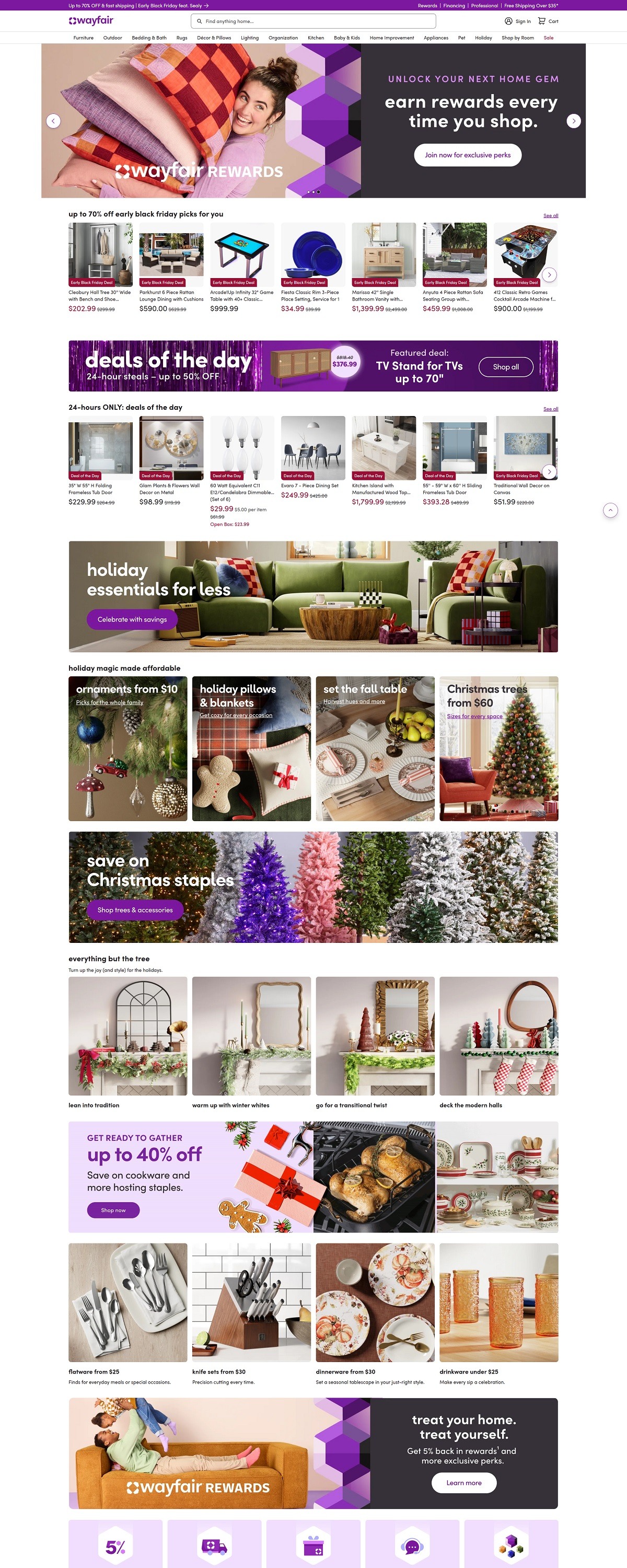 eCommerce website: Wayfair