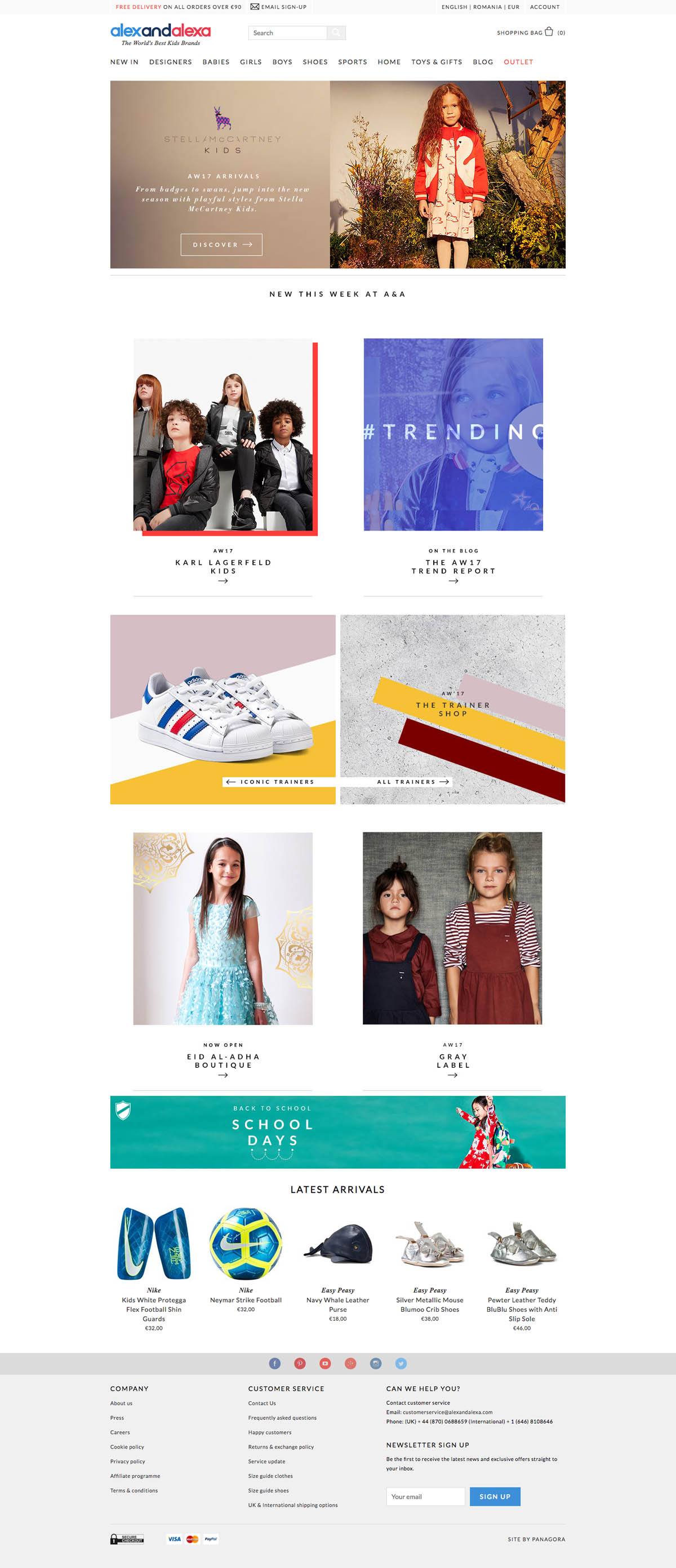 eCommerce website: Alexandalexa