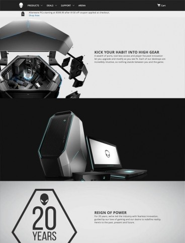 eCommerce website: Alienware