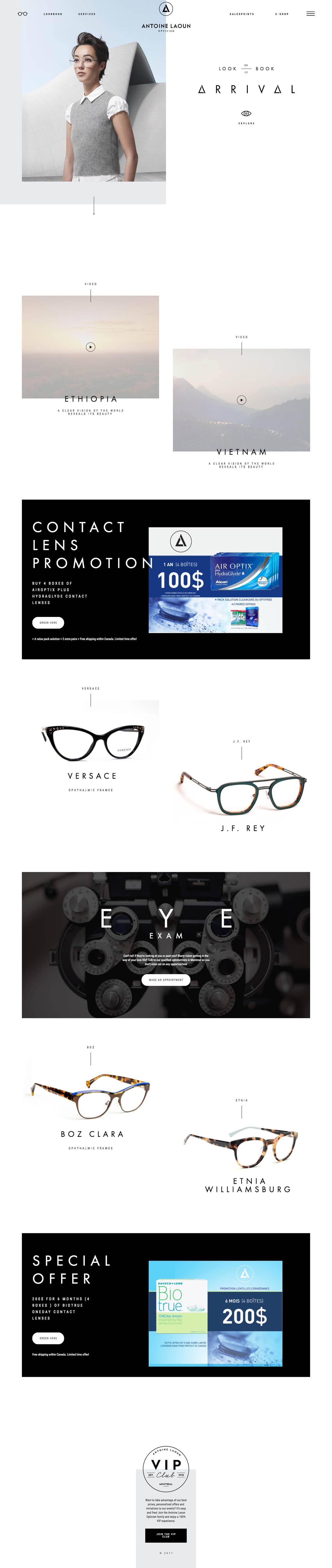 eCommerce website: Antoine Laoun Optician