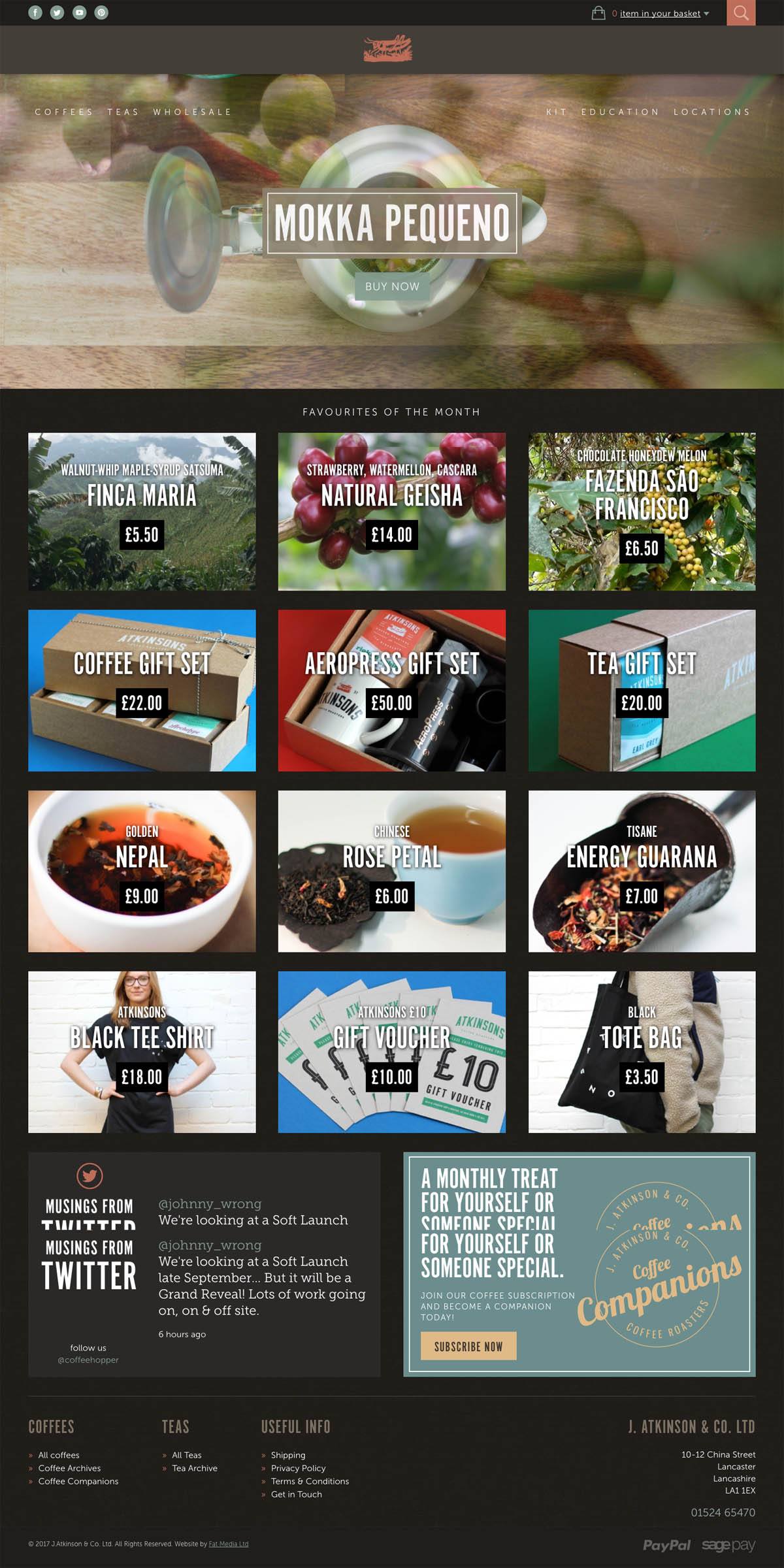 eCommerce website: Atkinsons