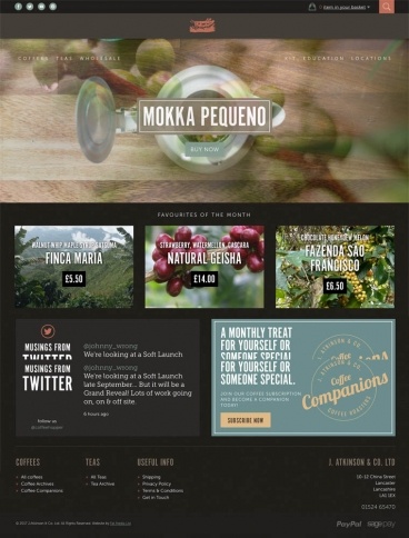 eCommerce website: Atkinsons