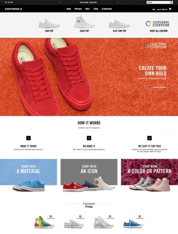 eCommerce website: Converse