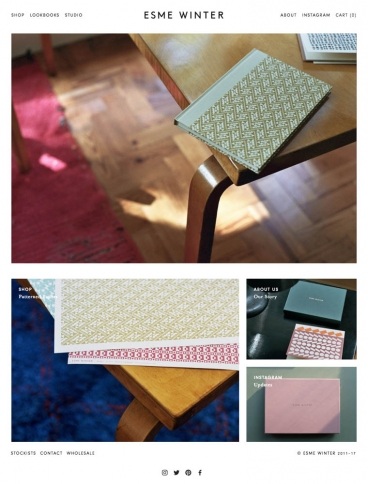 eCommerce website: Esme Winter