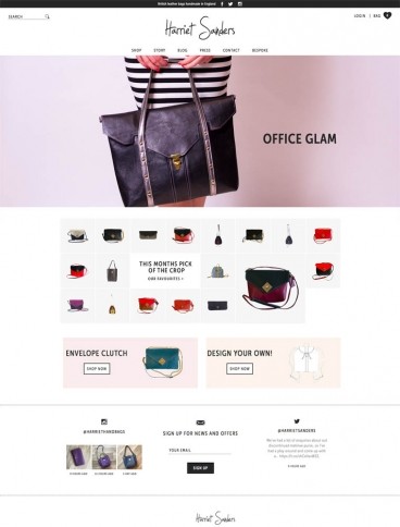 eCommerce website: Harriet Sanders
