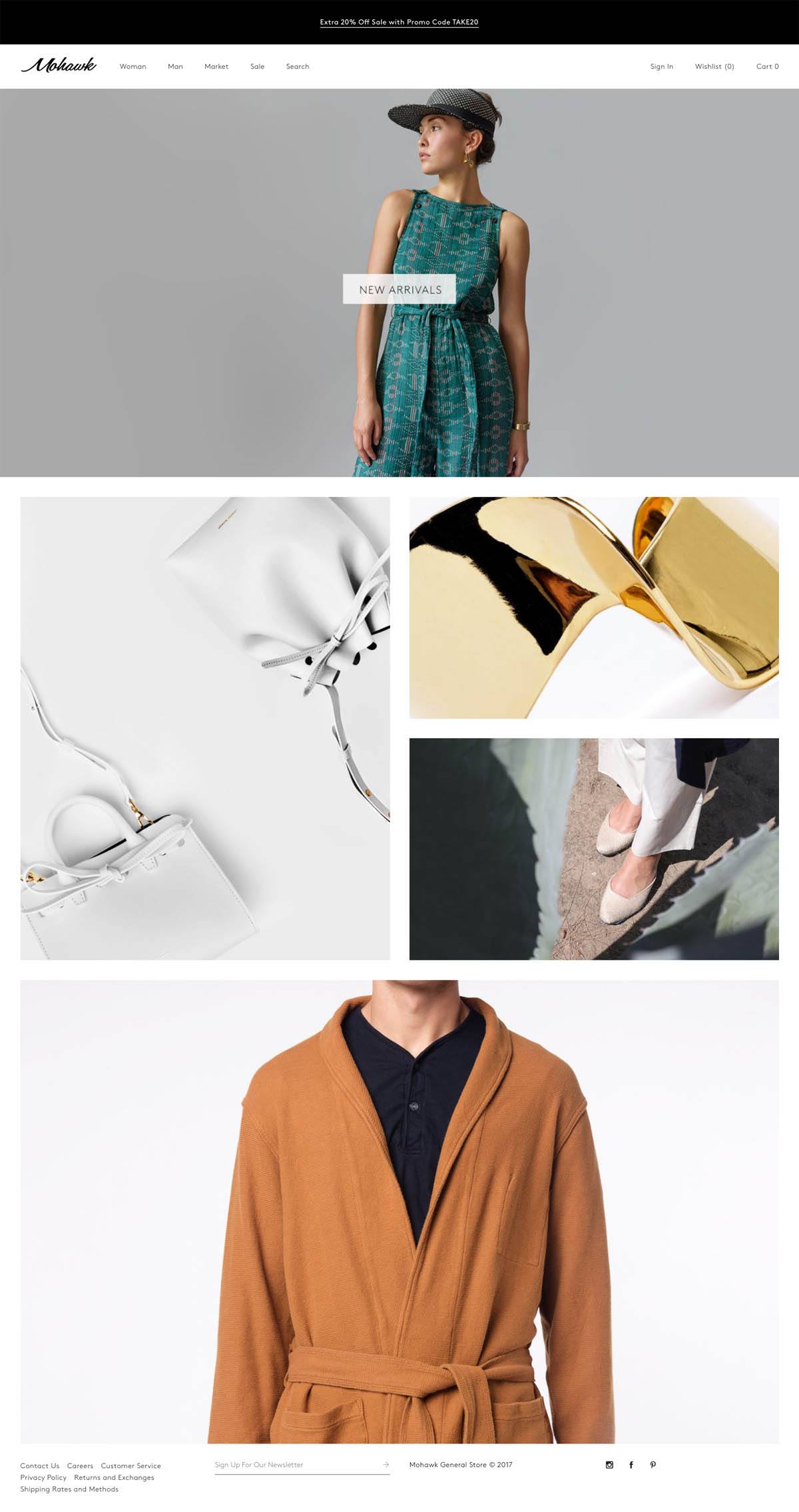 eCommerce website: Mohawk