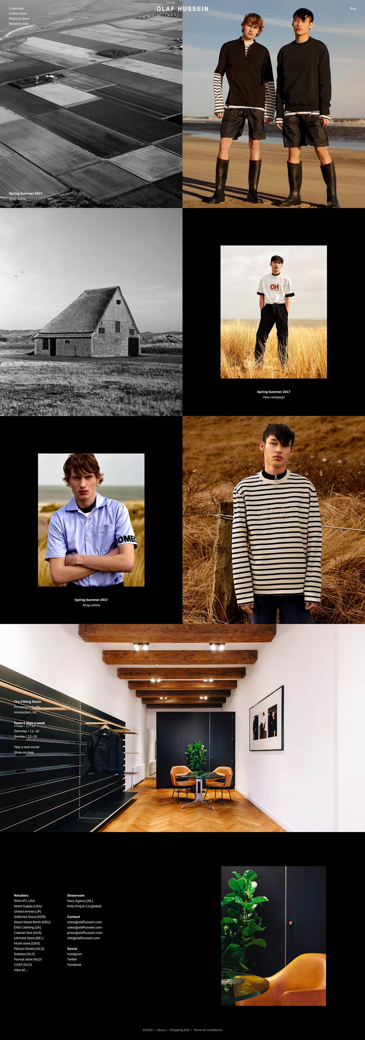 eCommerce website: Olaf Hussein