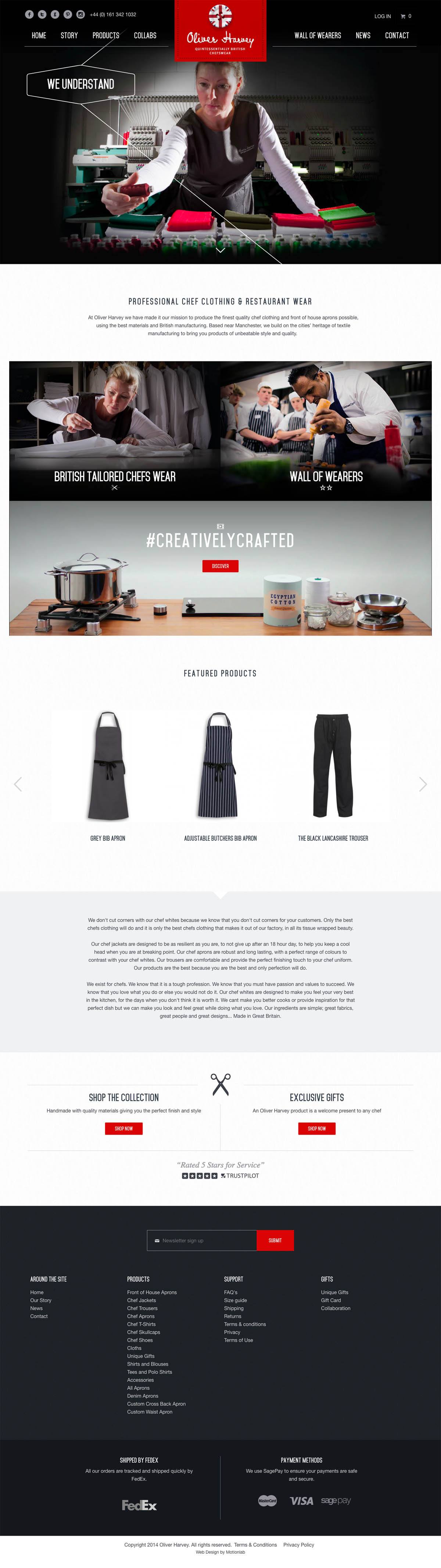 eCommerce website: Oliver Harvey