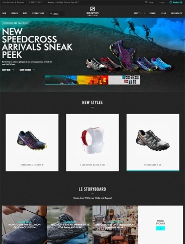 eCommerce website: Salomon