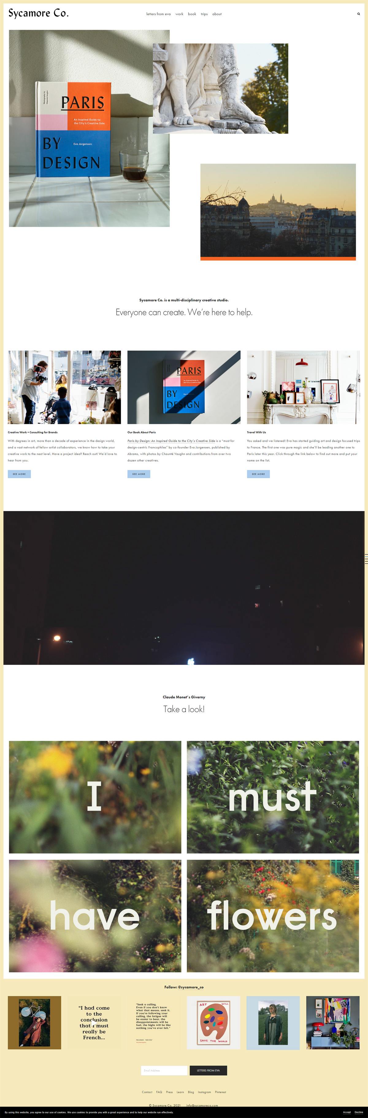 eCommerce website: Sycamore Street Press