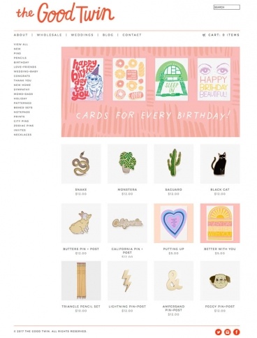 eCommerce website: The Good Twin