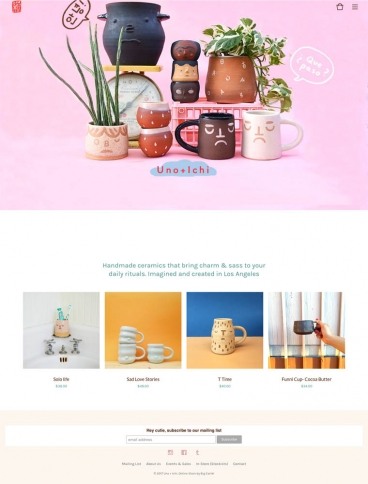 eCommerce website: Uno+Ichi