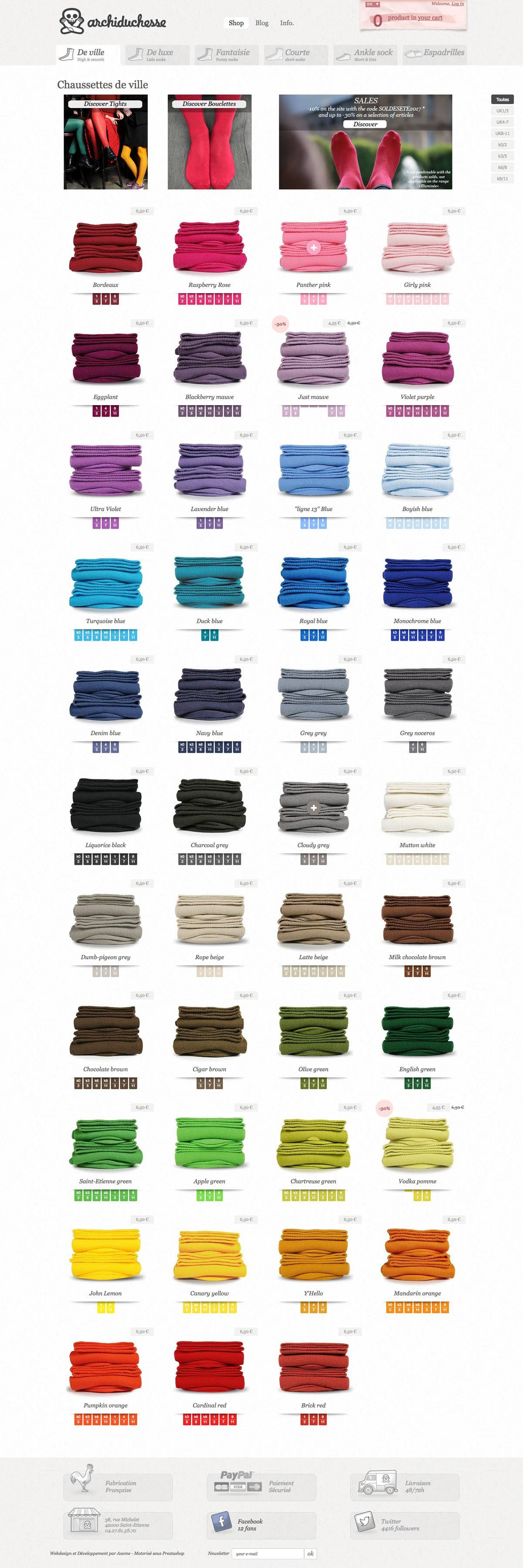 eCommerce website: Archiduchesse