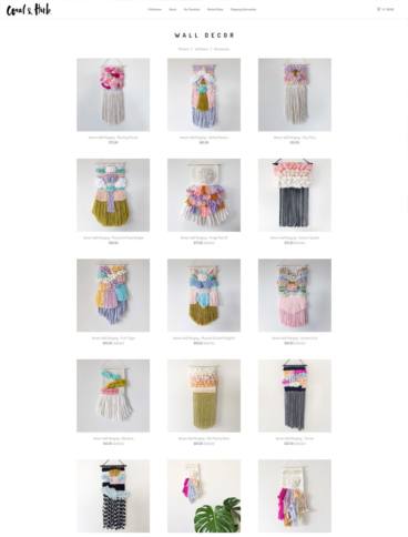 eCommerce website: Coral & Herb.