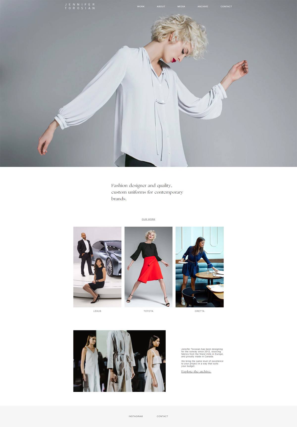eCommerce website: Jennifer Torosian