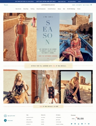 eCommerce website: Anthropologie