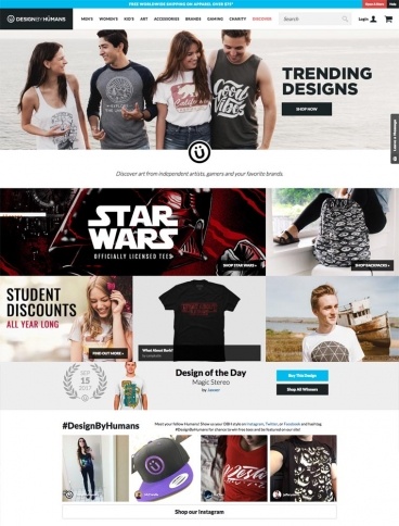 eCommerce website: Design By Humans