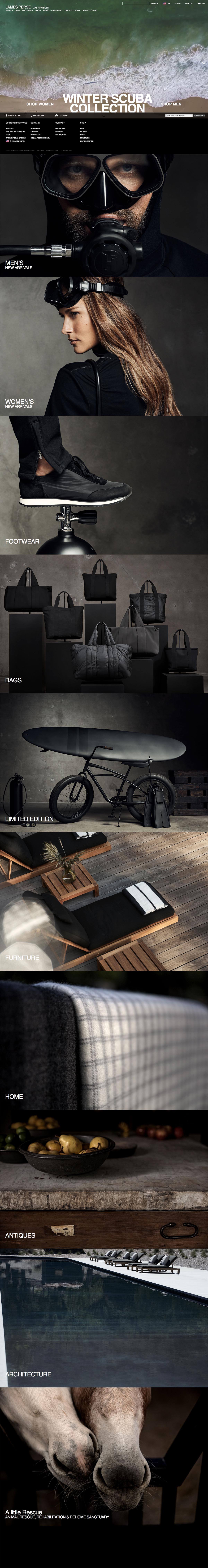 eCommerce website: James Perse