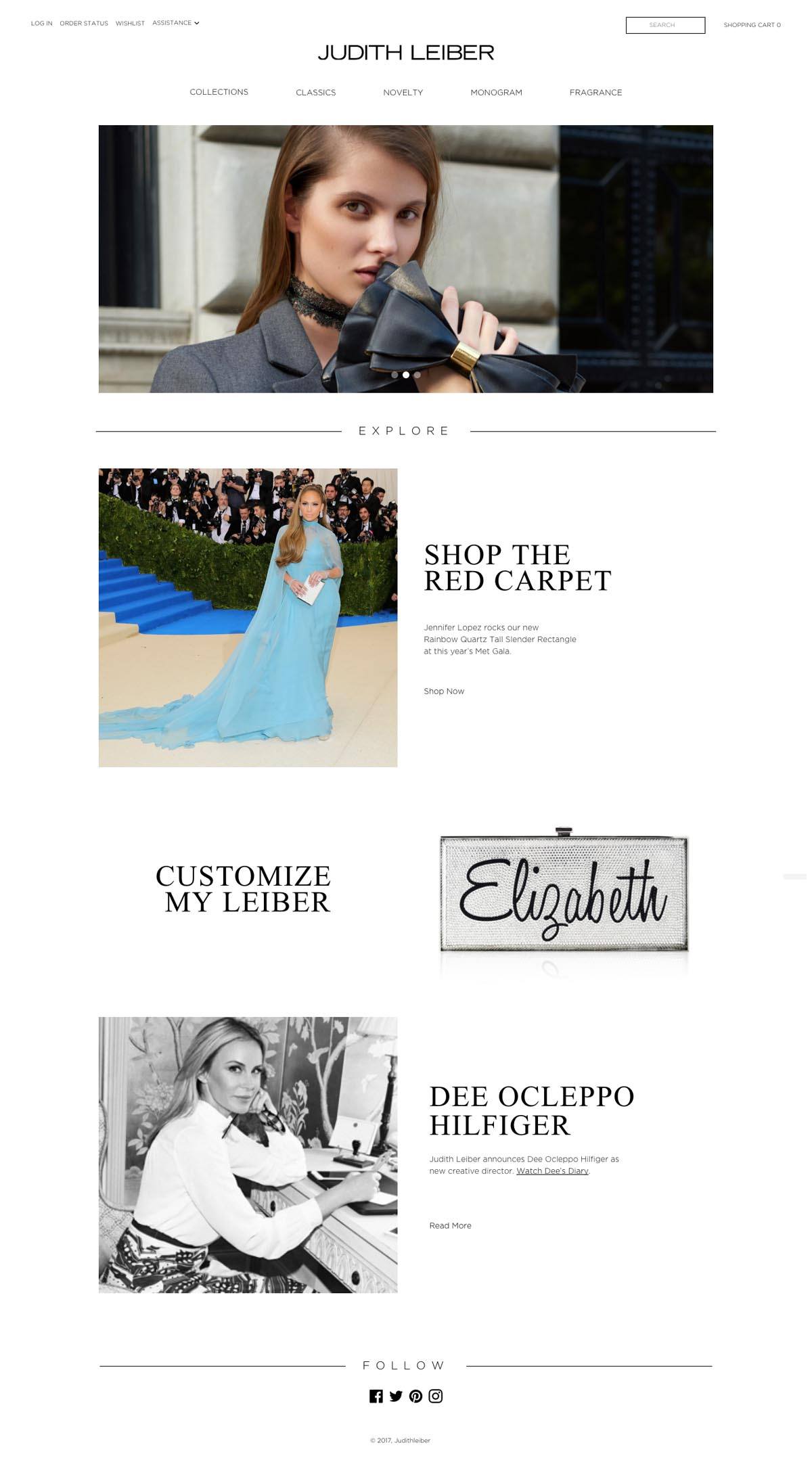 eCommerce website: Judith Leiber