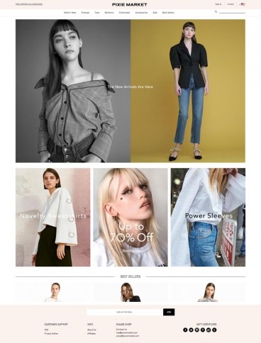 eCommerce website: Pixie Market