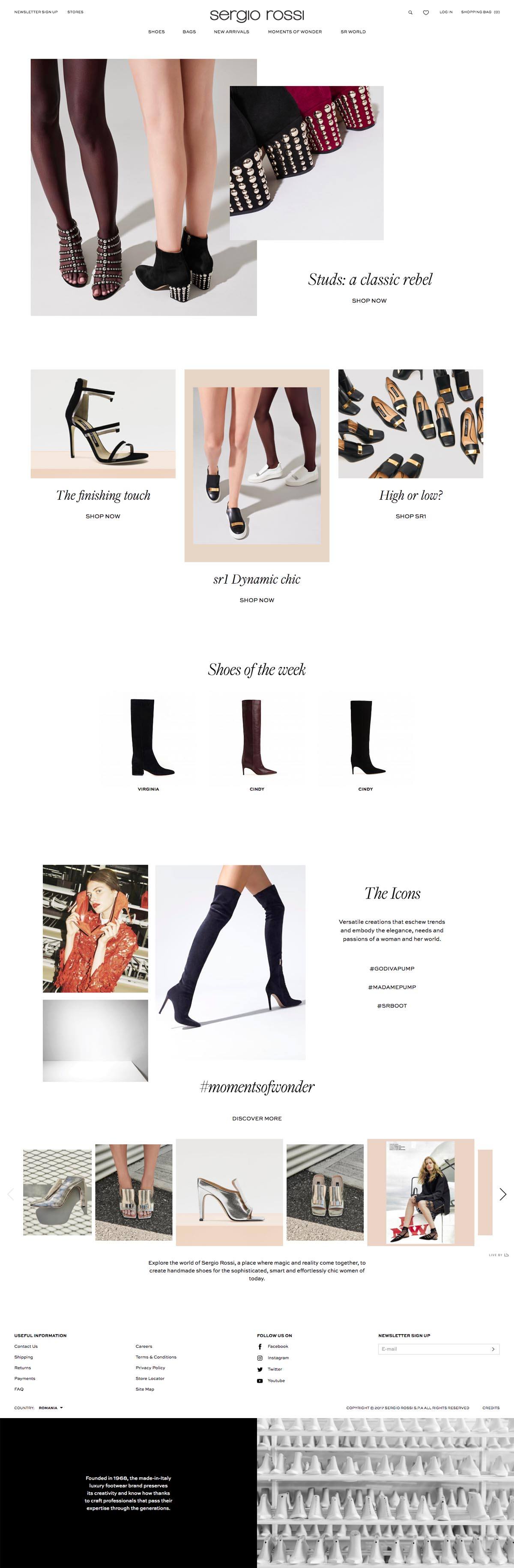 eCommerce website: Sergio Rossi