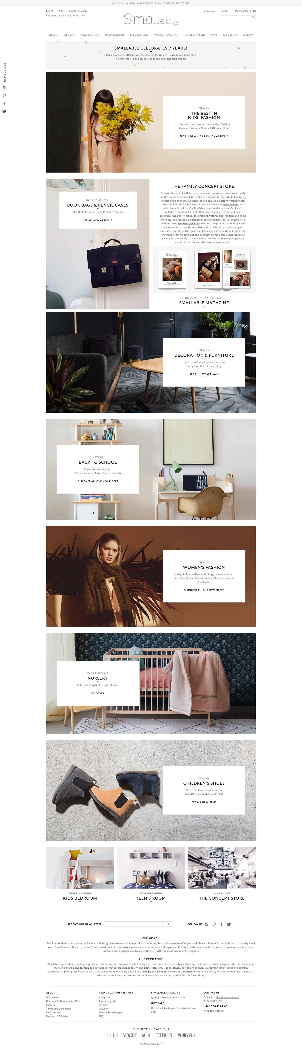 eCommerce website: Smallable