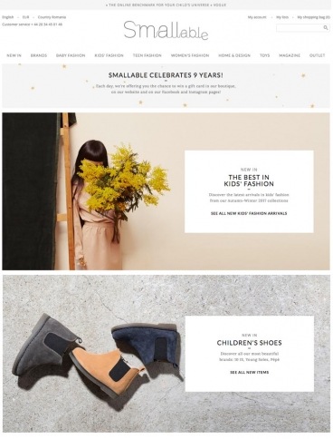 eCommerce website: Smallable