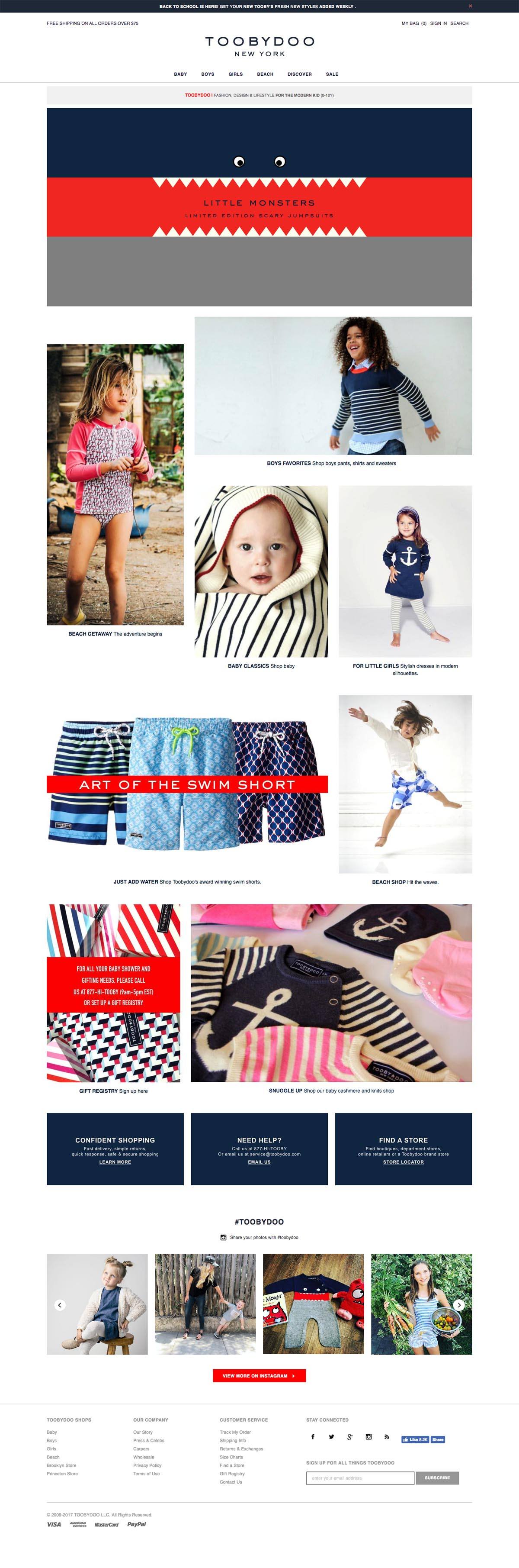 eCommerce website: ToobyDoo