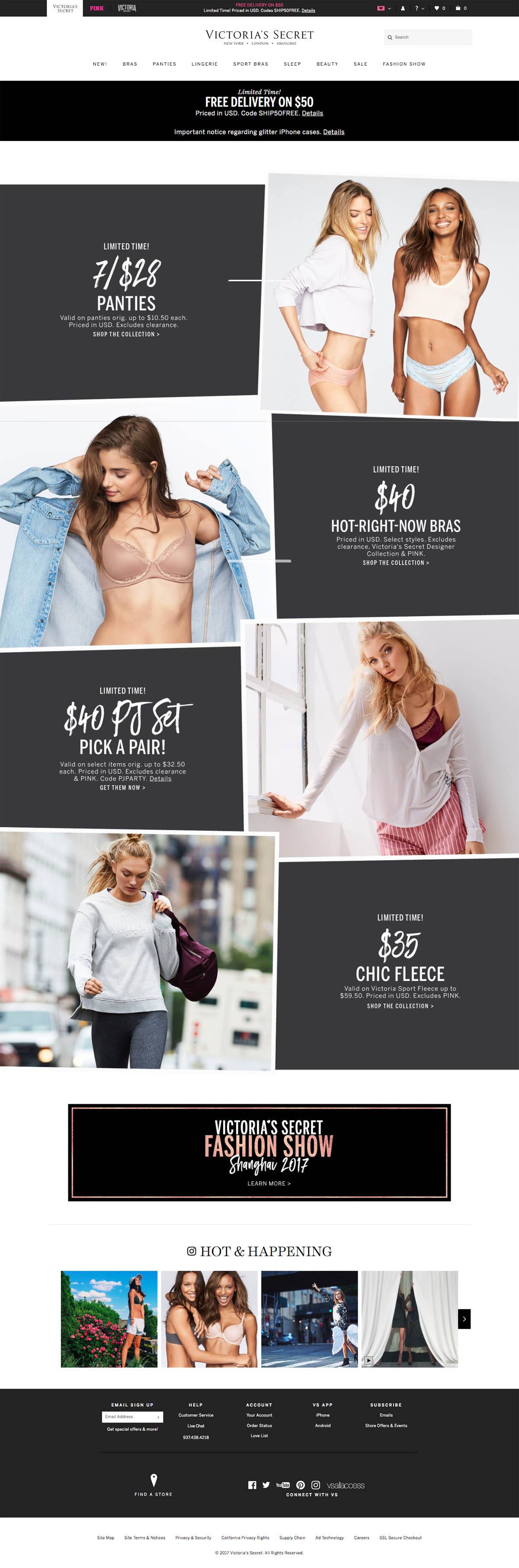 eCommerce website: Victoria’s Secret