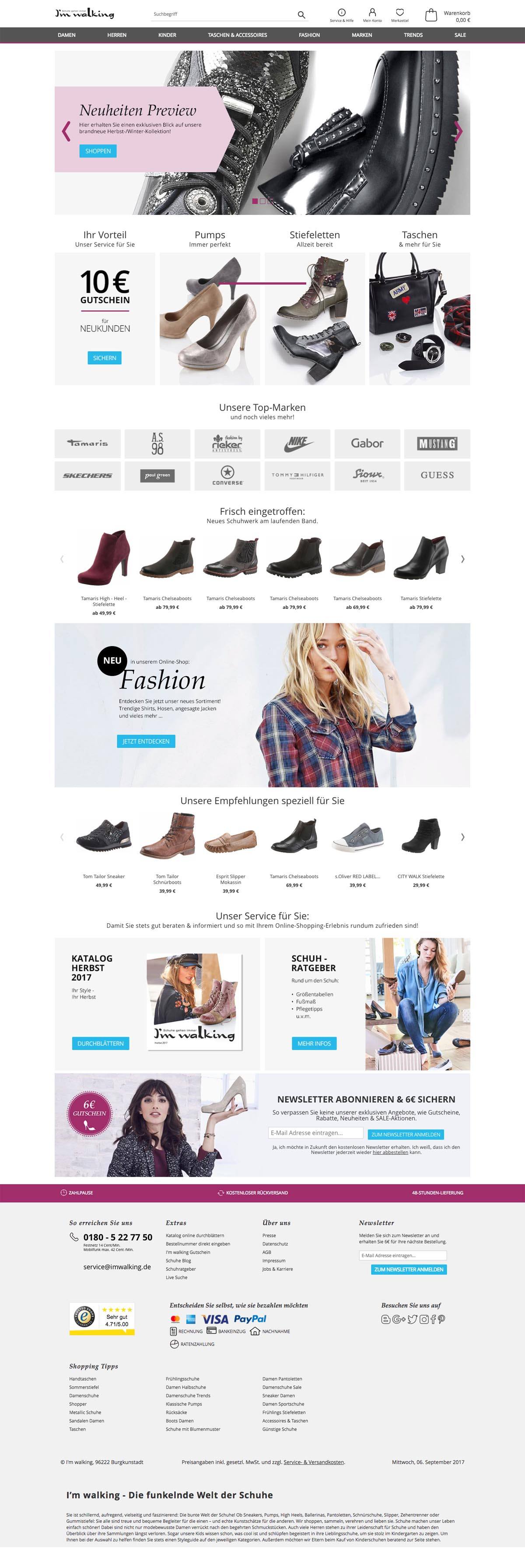 eCommerce website: I’m Walking