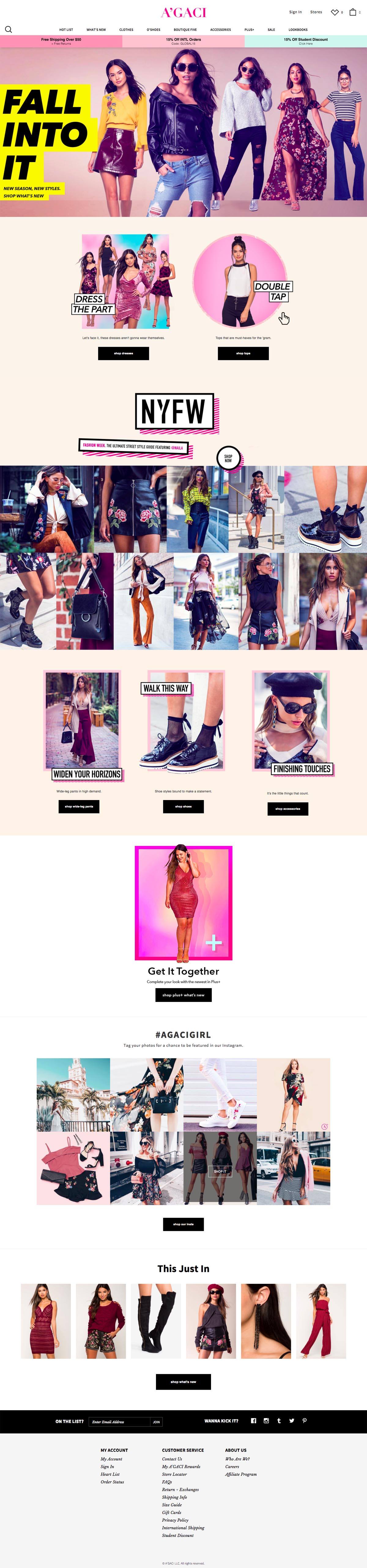 eCommerce website: A’GACI