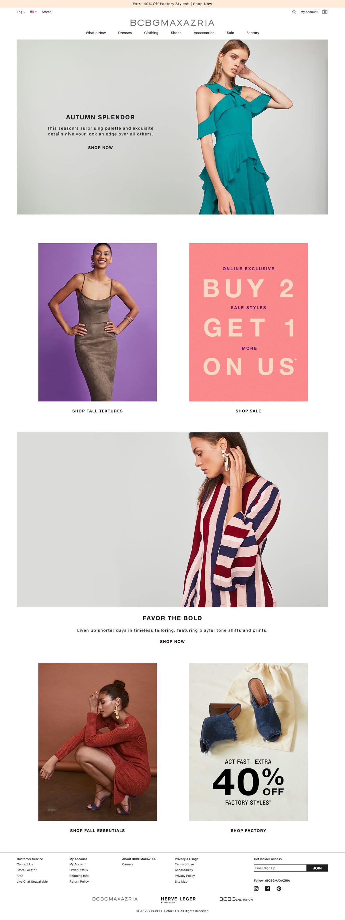 eCommerce website: BCBG