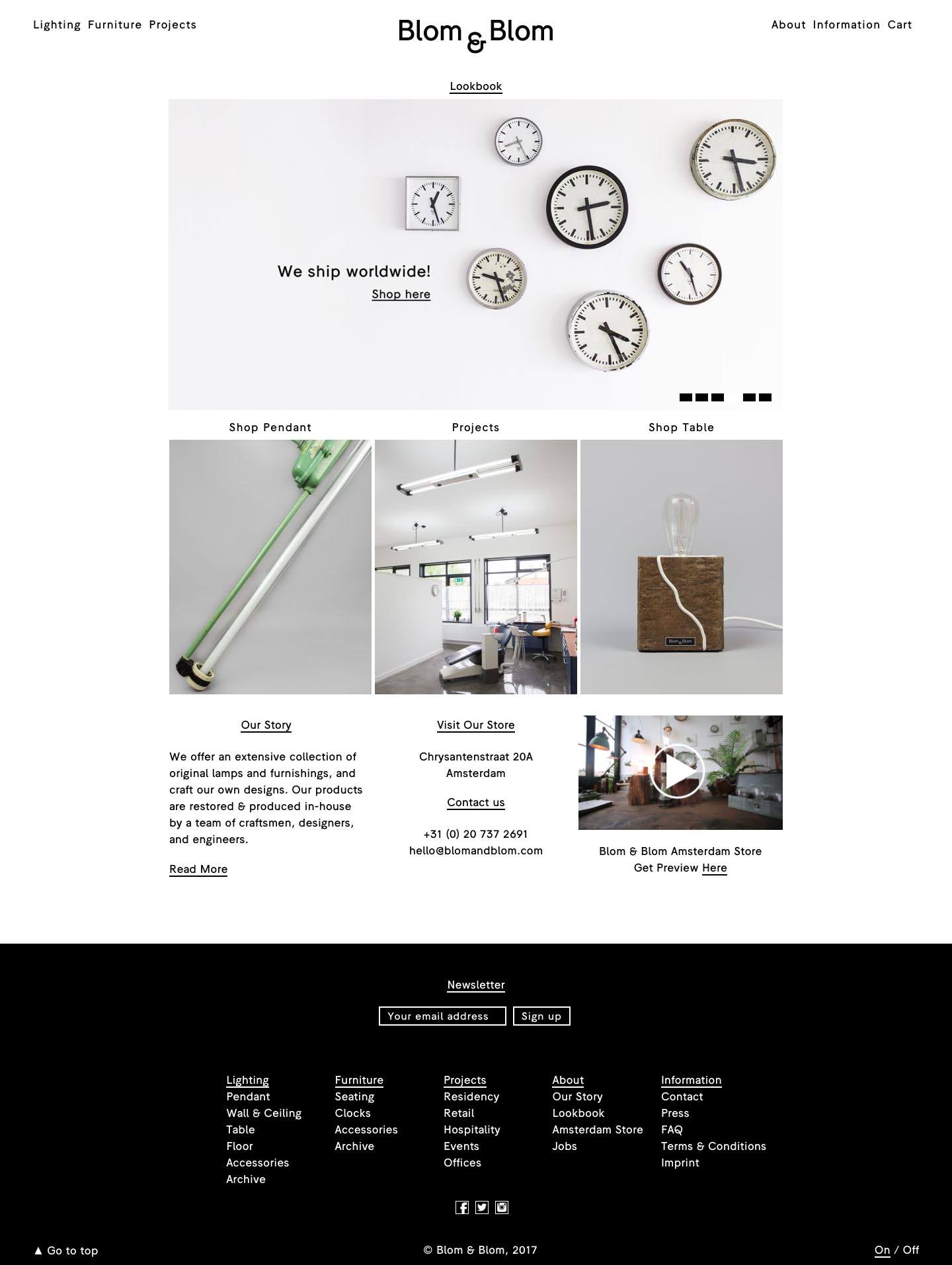 eCommerce website: Blom & Blom