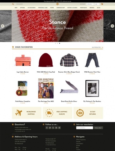 eCommerce website: Concrete Matter