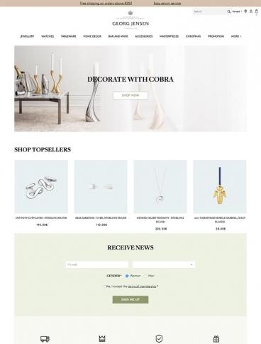 eCommerce website: Georg Jensen