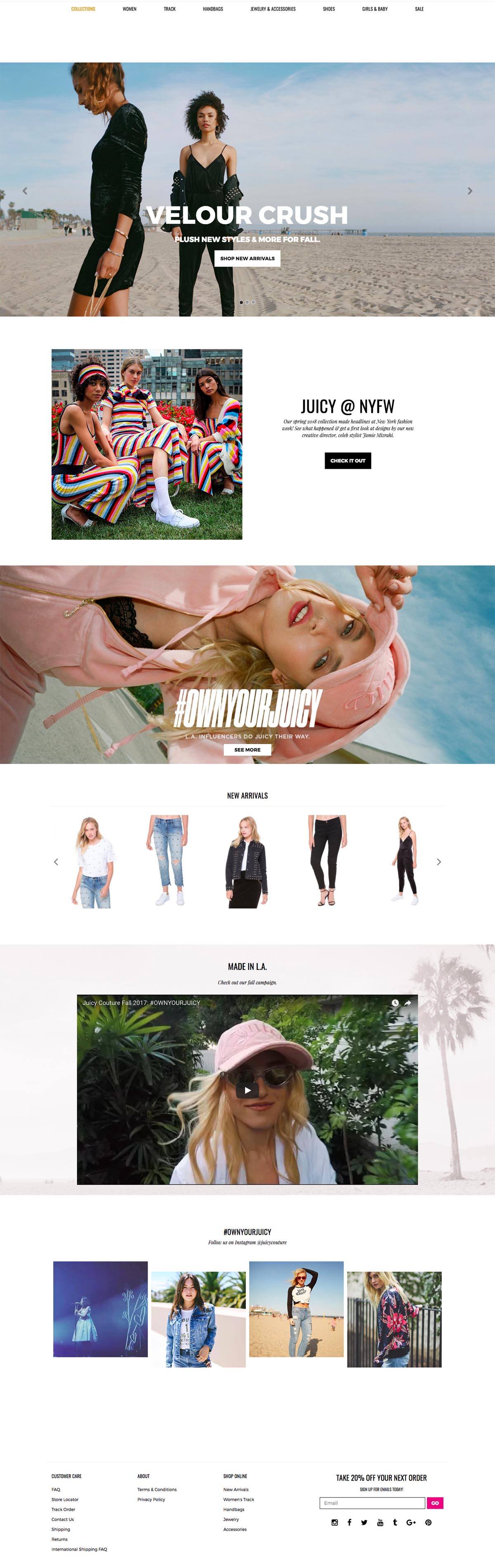 eCommerce website: Juicy Couture