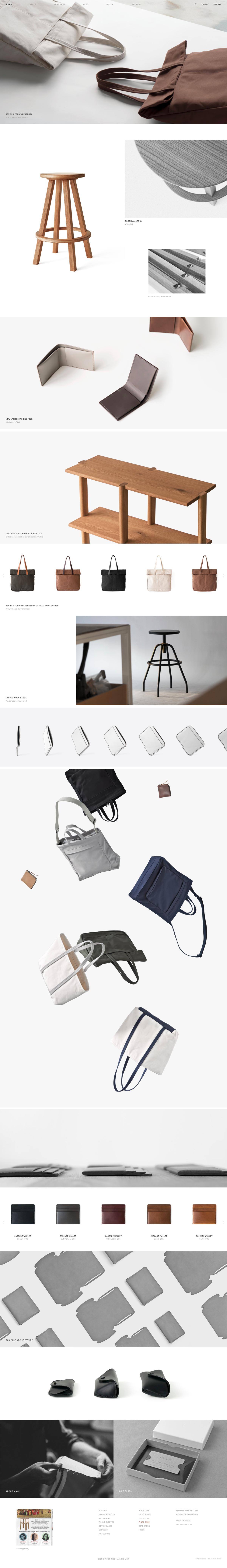 eCommerce website: MAKR